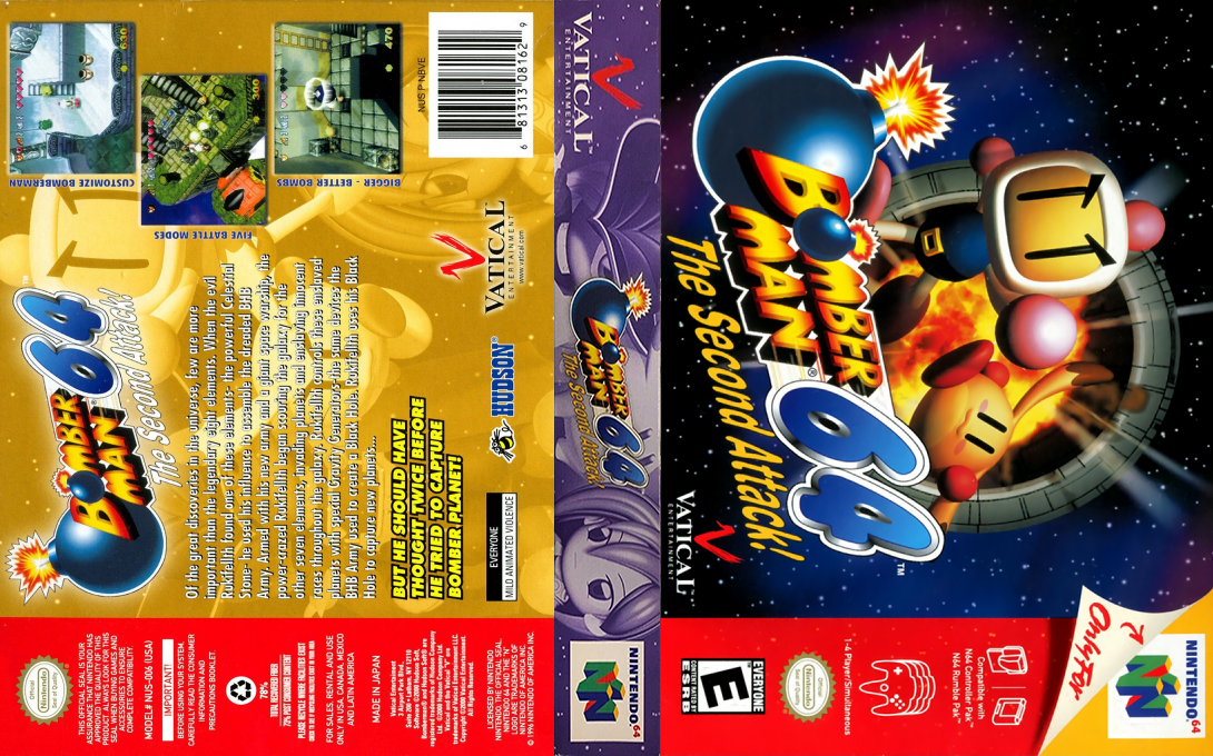 Bomberman 64 - The Second Attack! — box-texture (US)
