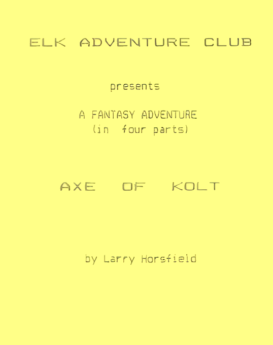 Axe Of Kolt box art
