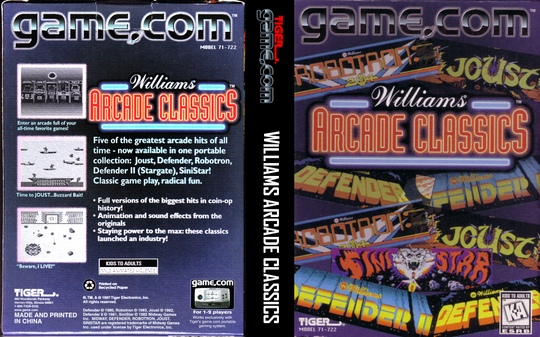 Williams Arcade Classics — box-texture (US)