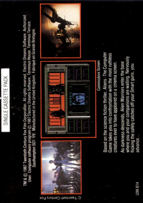 Aliens - The Computer Game — box-2D-back (EU)