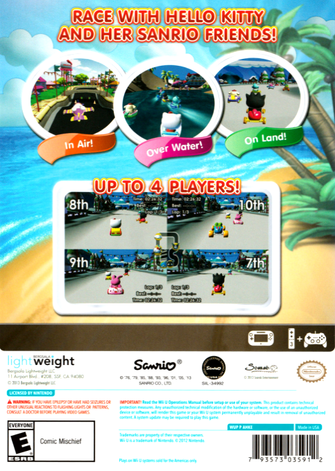 Hello Kitty Kruisers — box-2D-back (US)