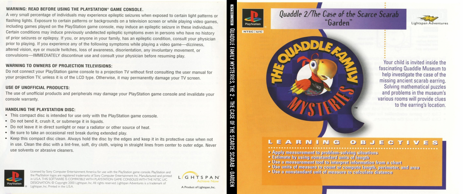 Quaddle Family Mysteries, The 2 - The Case of the Scarce Scarab - Garden — box-texture (US)