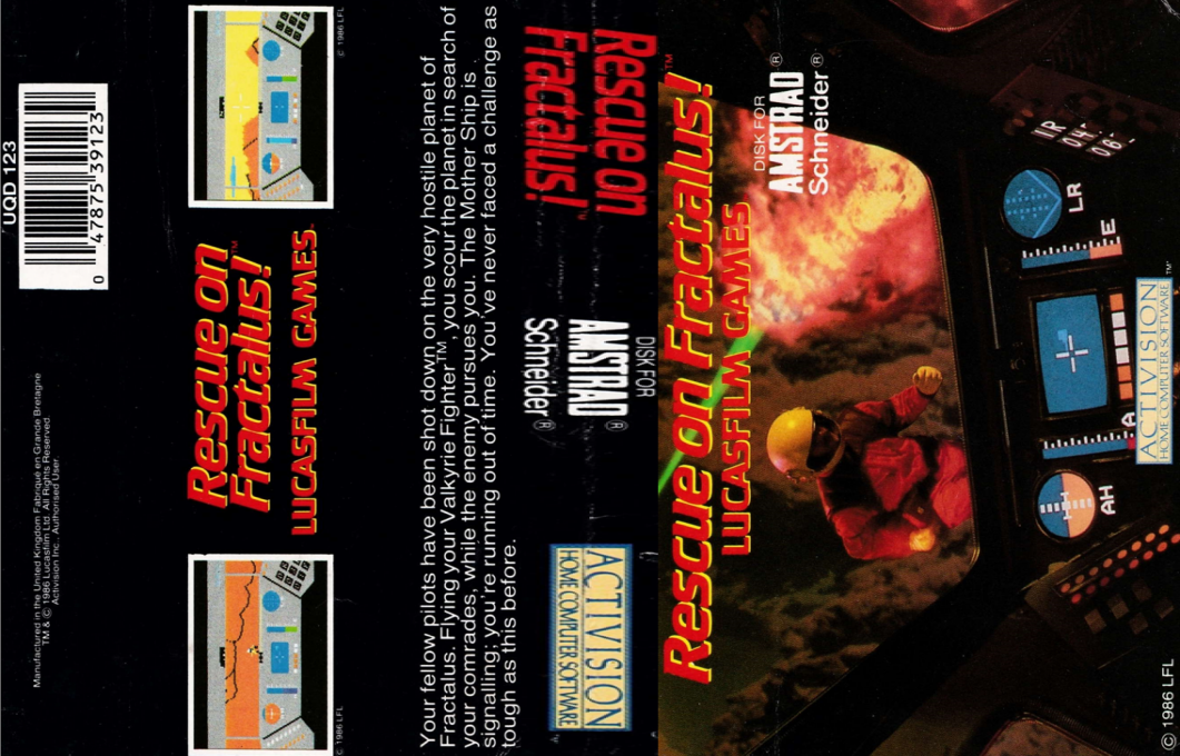 Rescue on Fractalus! — box-texture (EU)
