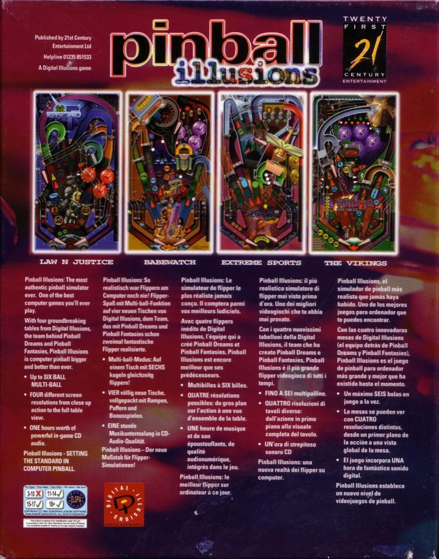 Pinball Illusions — box-2D-back (EU)