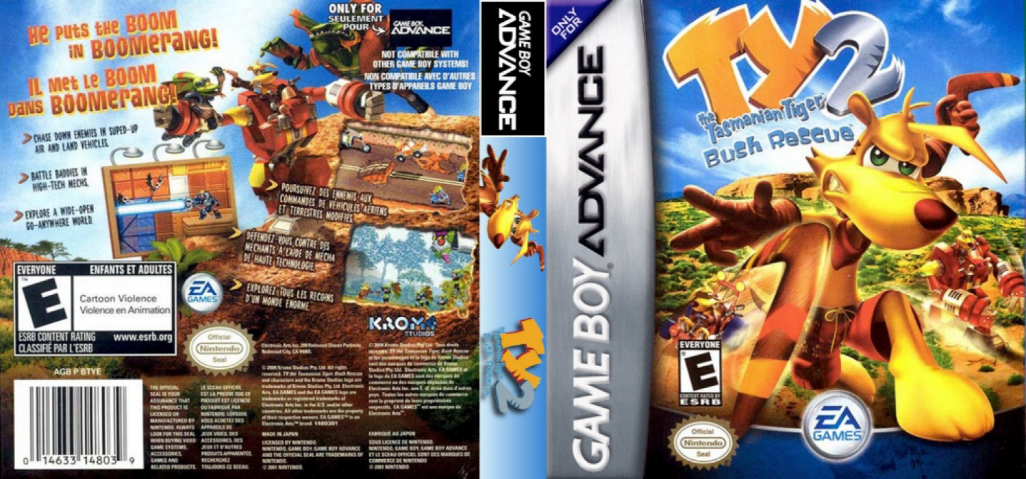 Ty The Tasmanian Tiger 2 - Bush Rescue — box-texture (US)