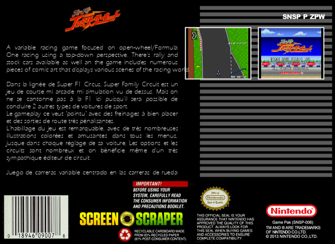 Super Family Circuit — box-2D-back (SS)