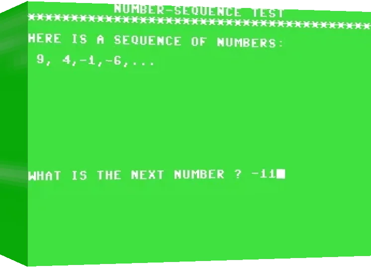 Number-Sequence Test — box-3D (WOR)