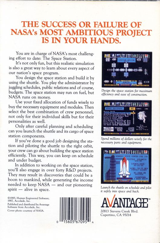 Project Space Station — box-2D-back (US)
