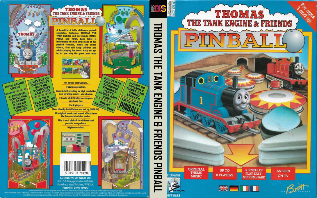 Thomas the Tank Engine and Friends Pinball — box-texture (EU)