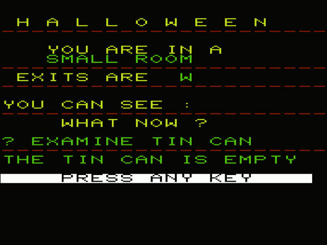Halloween — ss (WOR)