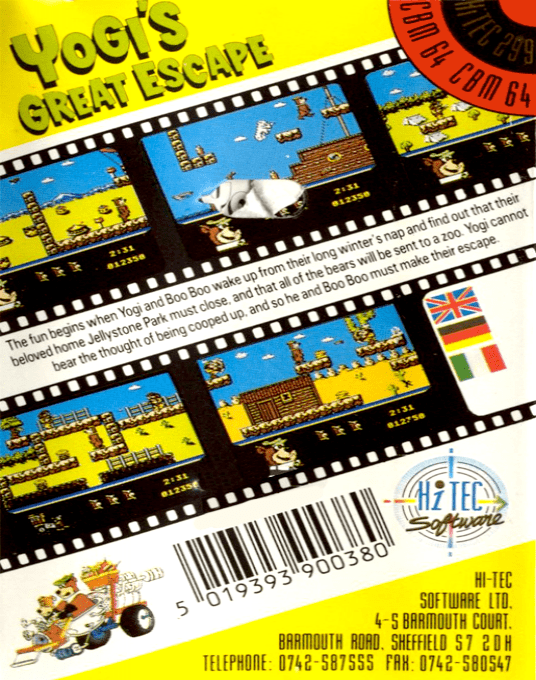Yogi's Great Escape — box-2D-back (EU)