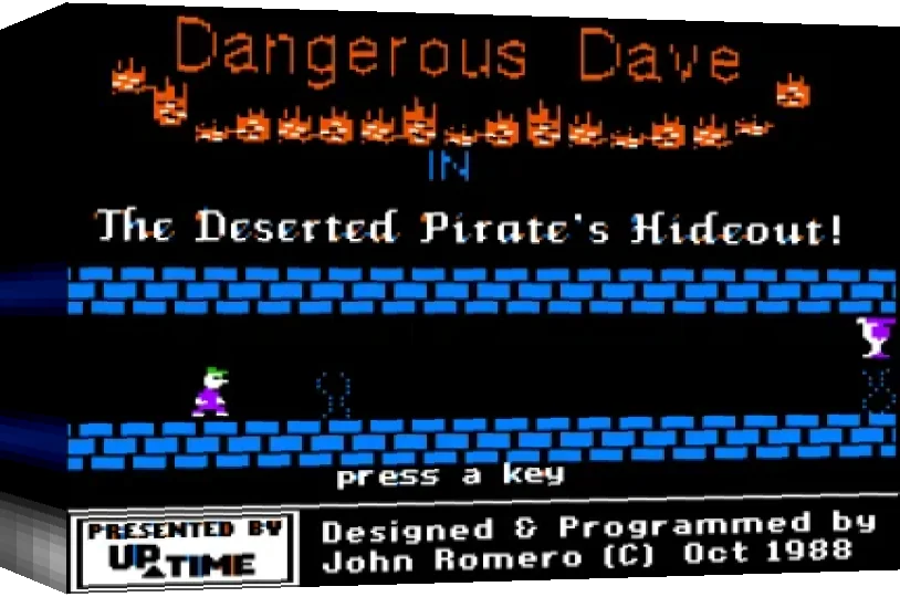 Dangerous Dave in the Deserted Pirate's Hideout! — box-3D (WOR)