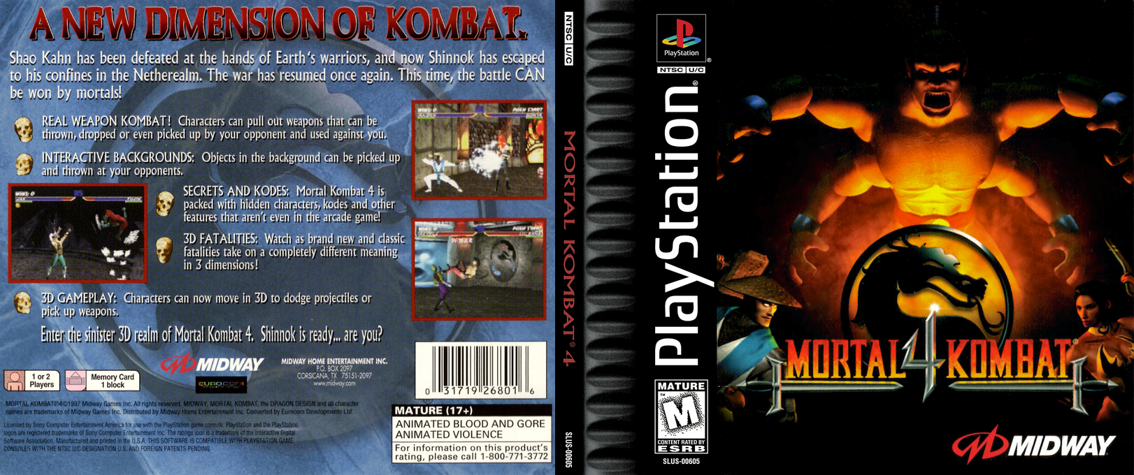 Mortal Kombat 4 — box-texture (US)