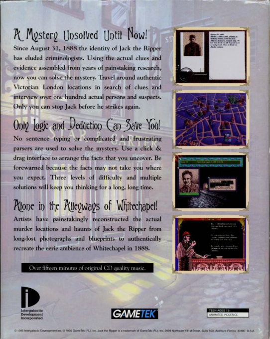 Jack The Ripper — box-2D-back (US)