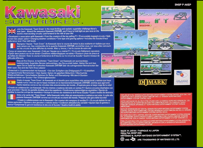 Kawasaki Superbike Challenge — box-2D-back (EU)