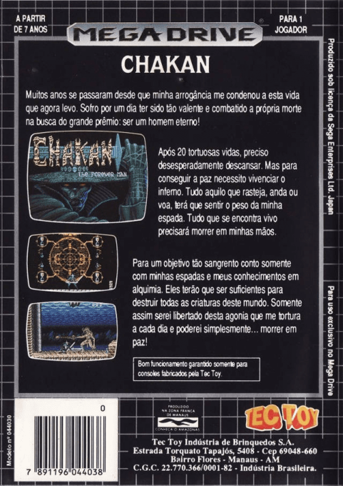 Chakan - The Forever Man — box-2D-back (BR)