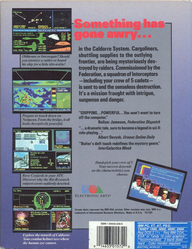 Sentinel Worlds 1 - Future Magic — box-2D-back (US)