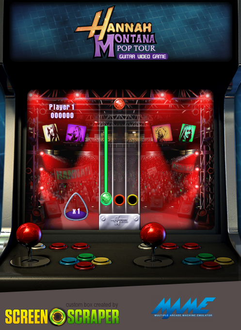 Hannah Montana Pop Tour - Guitar Video Game box art