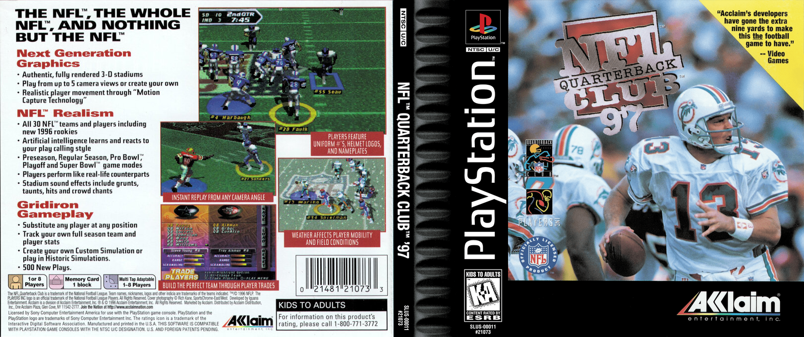 NFL Quarterback Club 97 — box-texture (US)