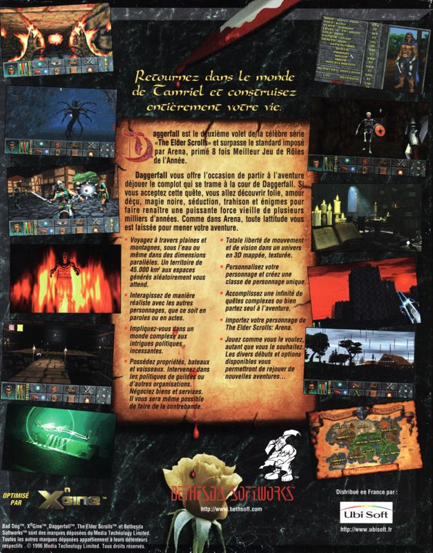 Elder Scrolls - Daggerfall, The — box-2D-back (FR)