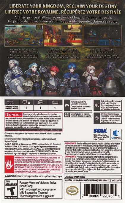 Unicorn Overlord — box-2D-back (US)
