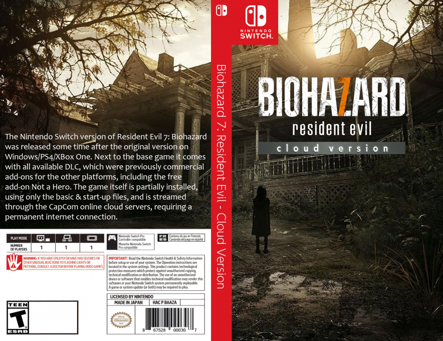 Biohazard 7 Resident Evil Cloud Version — box-texture (US)