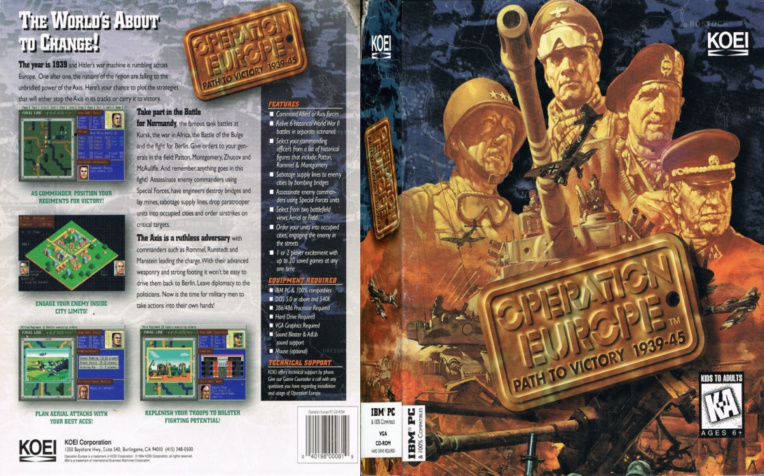 Operation Europe - Path To Victory 1939-45 — box-texture (US)