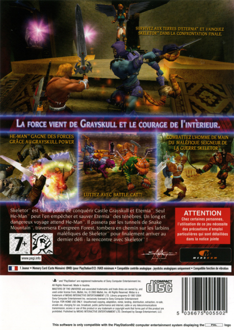 Masters of the Universe - He-Man - Defender of Grayskull — box-2D-back (FR)