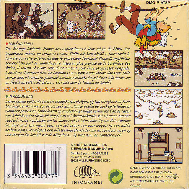 Tintin - Prisoners Of The Sun — box-2D-back (EU)