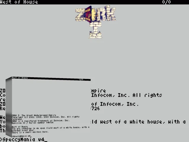 Zork 1 - The Great Underground Empire — mixrbv2 (WOR)