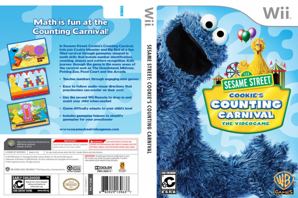 Sesame Street - Cookie's Counting Carnival — box-texture (US)