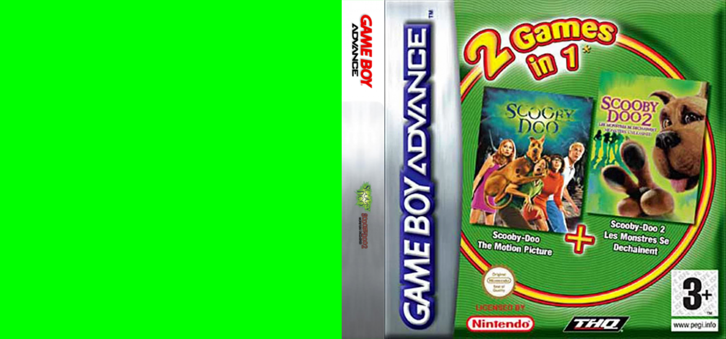 2 Games in 1 - Scooby-Doo + Scooby-Doo 2 - Monsters Unleashed — box-texture (EU)
