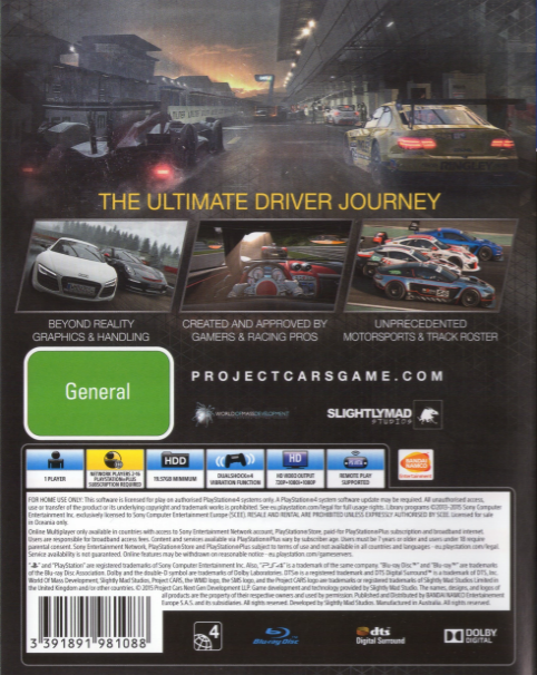 Project Cars — box-2D-back (AU)