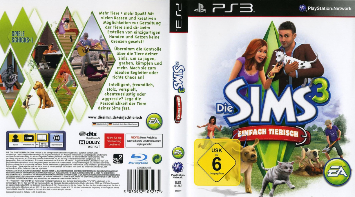 Sims 3, The - Pets — box-texture (DE)