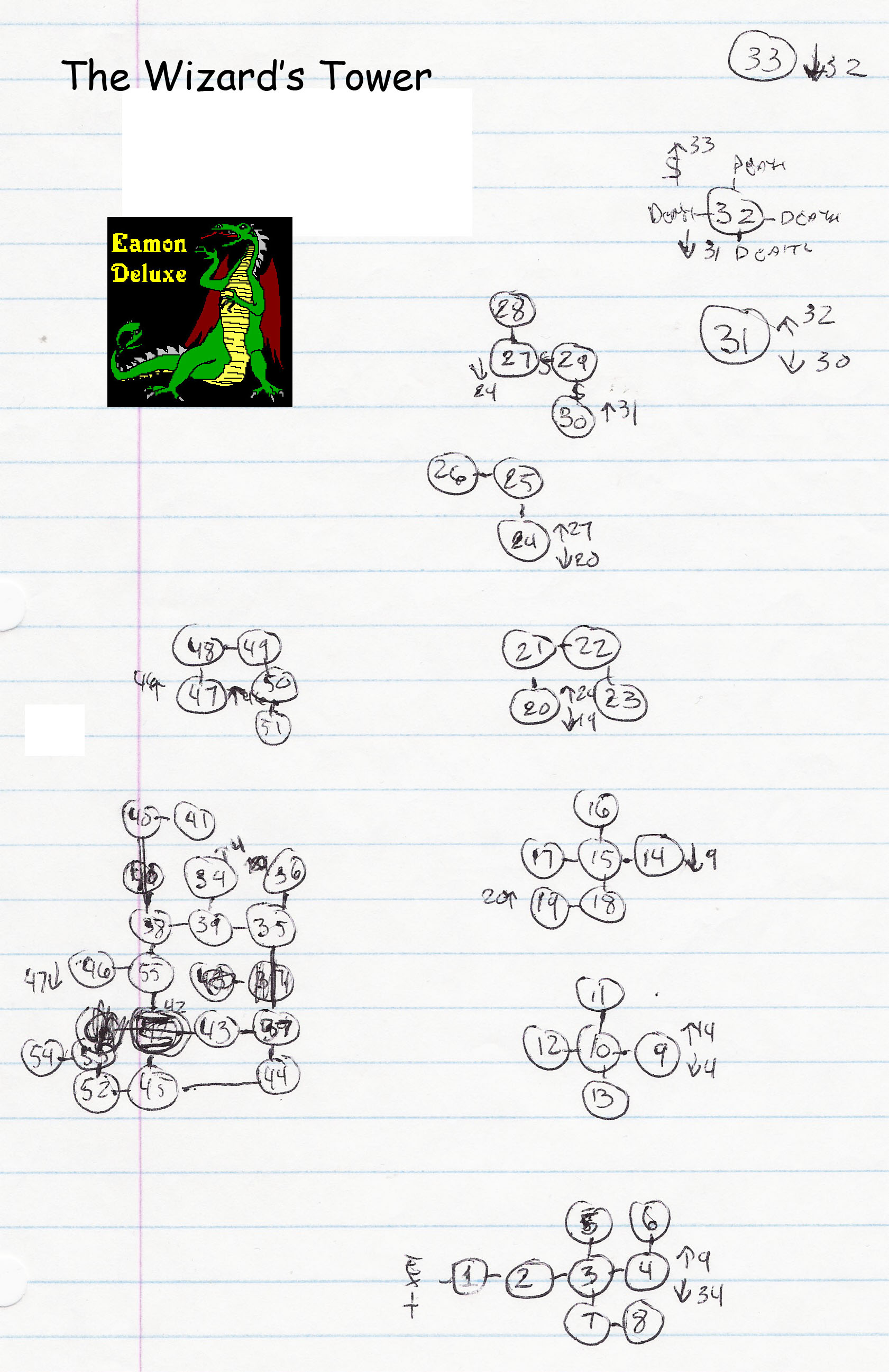 Eamon 179 - The Wizard's Tower — maps