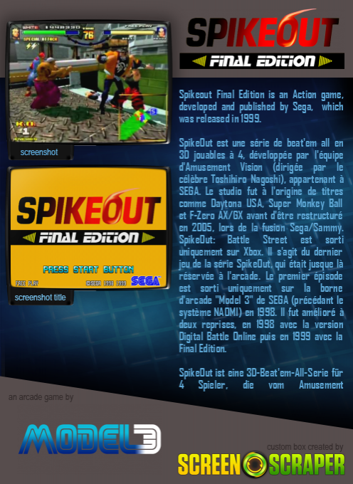 Spikeout: Final Edition — box-2D-back (SS)