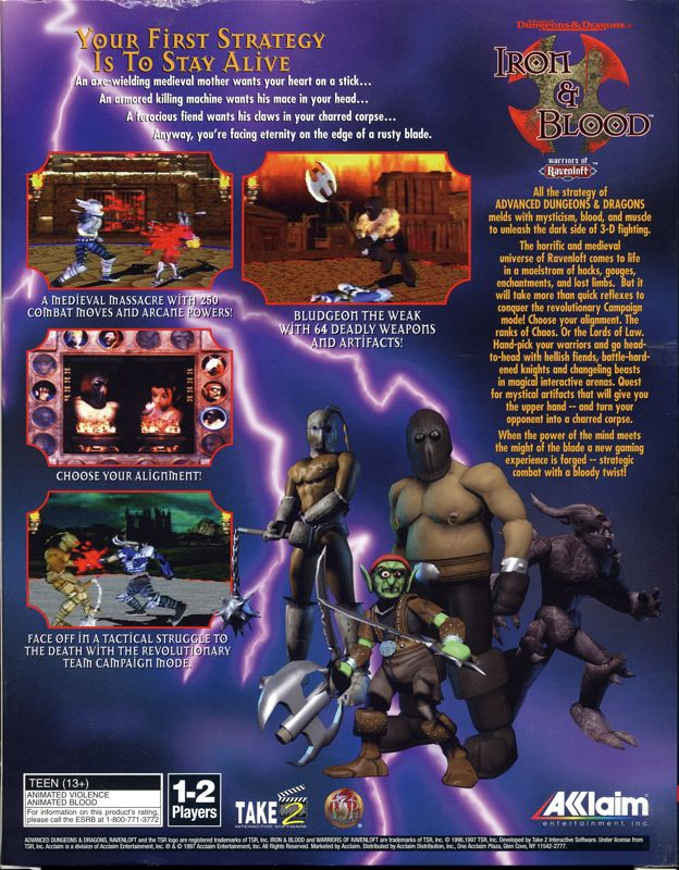 Iron And Blood - Warriors Of Ravenloft — box-2D-back (US)