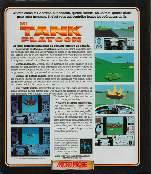 M1 Tank Platoon — box-2D-back (FR)