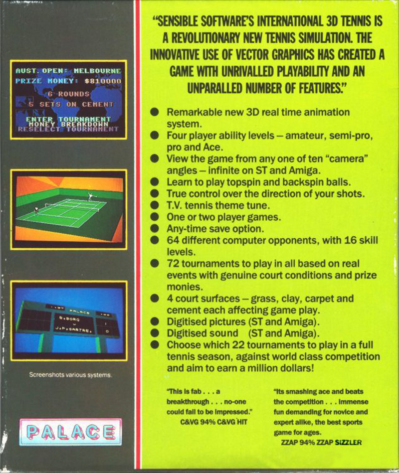International 3D Tennis — box-2D-back (EU)