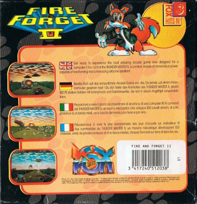 Fire And Forget 2 — box-2D-back (EU)
