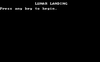 Lunar Landing box art