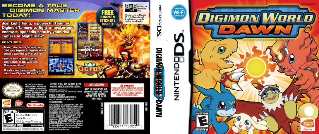 Digimon World - Dawn — box-texture (US)