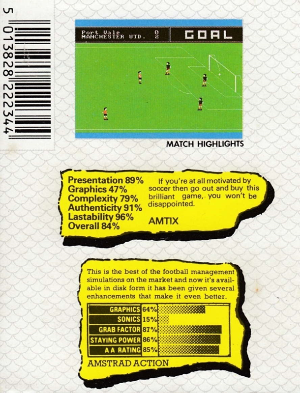 Big League Soccer 2 — box-2D-back (EU)