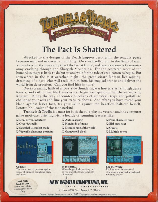 Tunnels And Trolls - Crusaders Of Khazan — box-2D-back (EU)
