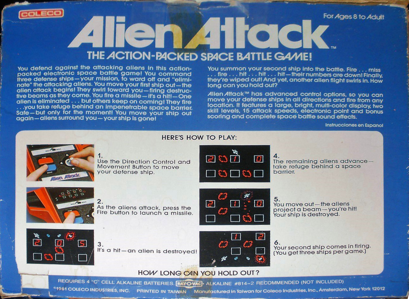 Alien Attack — box-2D-back (WOR)