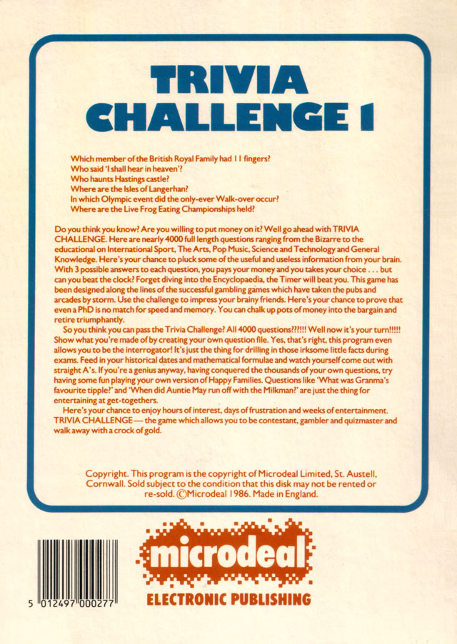 Trivia Challenge — box-2D-back (EU)