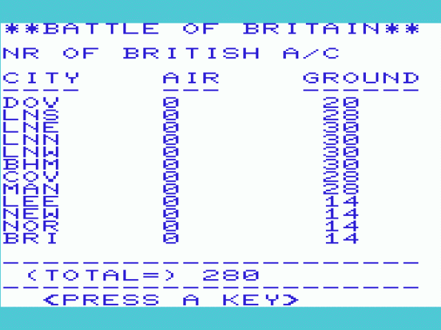 Battle of Britain — ss (WOR)