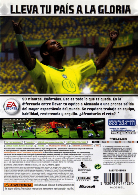 FIFA 06 - Road to FIFA World Cup — box-2D-back (SP)
