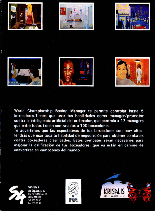 World Championship Boxing Manager — box-2D-back (SP)