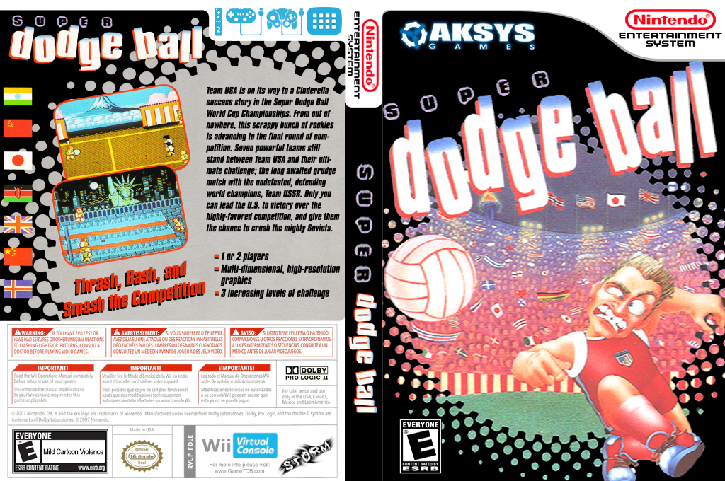 Super Dodge Ball — box-texture (US)
